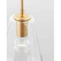 Nova Luce 9426732 Prisma E27 Pendelleuchte Gold, Transparent