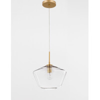 Nova Luce 9426733 Prisma E27 Pendelleuchte Gold, Transparent
