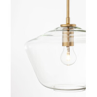 Nova Luce 9426733 Prisma E27 Pendelleuchte Gold, Transparent