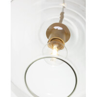 Nova Luce 9426733 Prisma E27 Pendelleuchte Gold, Transparent