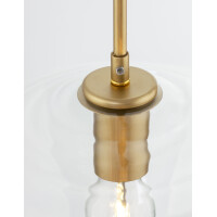 Nova Luce 9426733 Prisma E27 Pendelleuchte Gold, Transparent