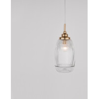 Nova Luce 9738212 Mond E14 Pendelleuchte Gold, Transparent 2