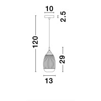 Nova Luce 9738212 Mond E14 Pendelleuchte Gold, Transparent 5
