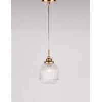 Nova Luce 9738210 Mond E14 Pendelleuchte Gold, Transparent 3