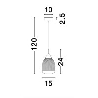 Nova Luce 9738210 Mond E14 Pendelleuchte Gold, Transparent 6