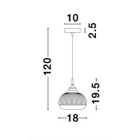 Nova Luce 9738211 Mond E14 Pendelleuchte Gold, Transparent 6