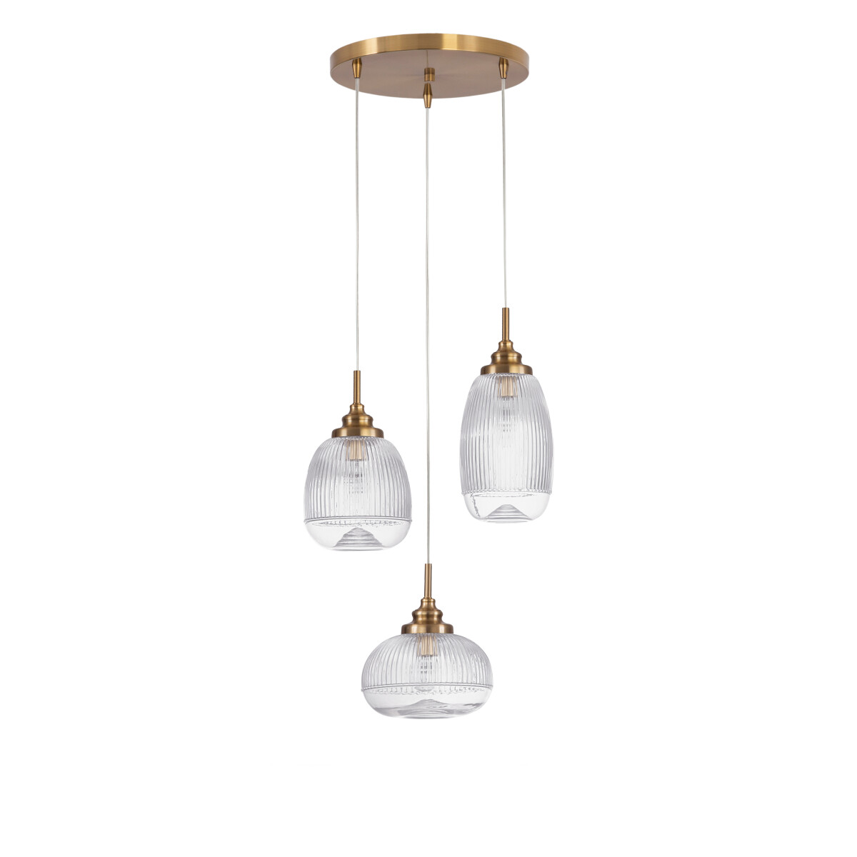 Nova Luce 9731214 Mond E14 Pendelleuchte Gold, Transparent