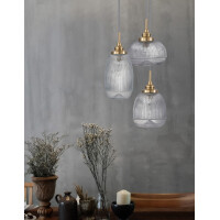 Nova Luce 9731214 Mond E14 Pendelleuchte Gold, Transparent 3