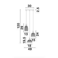 Nova Luce 9731214 Mond E14 Pendelleuchte Gold, Transparent 6