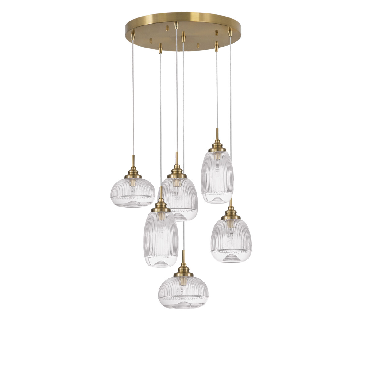 Nova Luce 9731215 Mond E14 Pendelleuchte Gold, Transparent