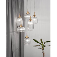 Nova Luce 9731215 Mond E14 Pendelleuchte Gold, Transparent 2