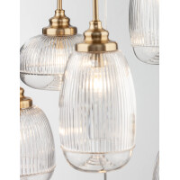 Nova Luce 9731215 Mond E14 Pendelleuchte Gold, Transparent 3