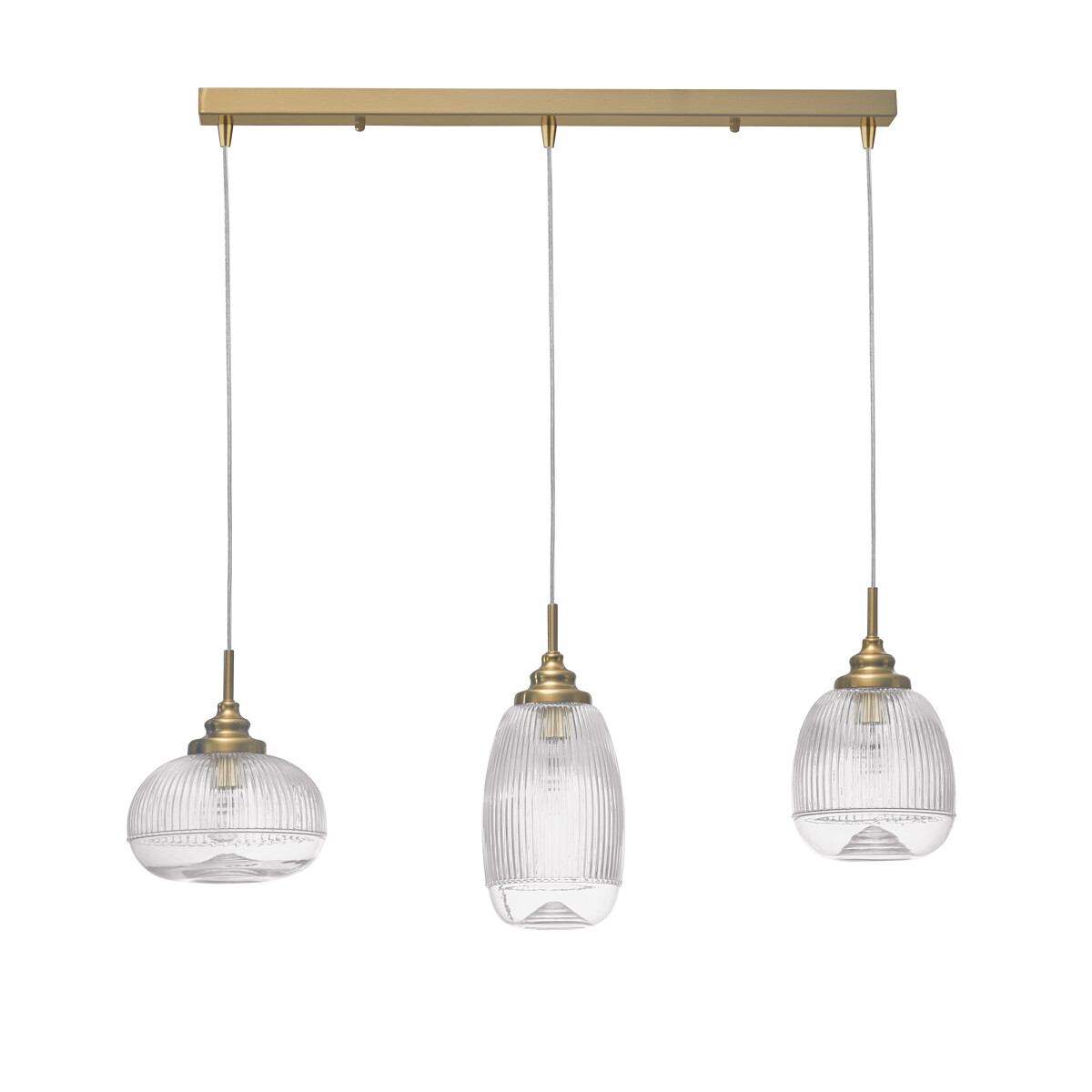 Nova Luce 9731216 Mond E14 Pendelleuchte Gold, Transparent