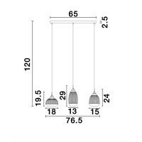 Nova Luce 9731216 Mond E14 Pendelleuchte Gold, Transparent 4
