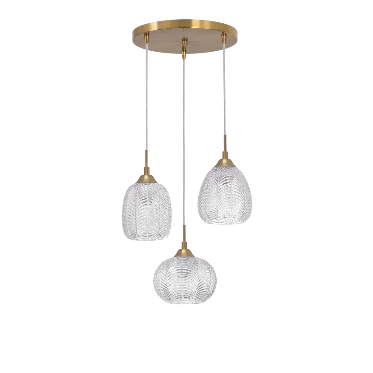 Nova Luce 9191542 Vario E27 Pendelleuchte Gold, Transparent