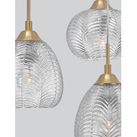 Nova Luce 9191542 Vario E27 Pendelleuchte Gold, Transparent 