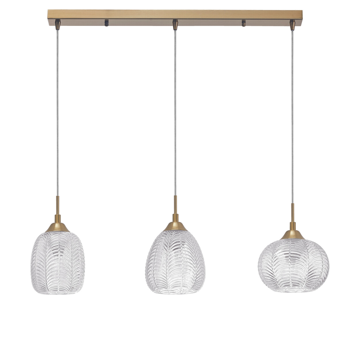 Nova Luce 9191543 Vario E27 Pendelleuchte Gold, Transparent