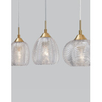Nova Luce 9191543 Vario E27 Pendelleuchte Gold, Transparent 
