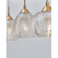 Nova Luce 9191543 Vario E27 Pendelleuchte Gold, Transparent 