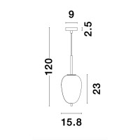Nova Luce 9624066 Lato E14 Pendelleuchte Gold, Weiß 7