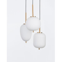Nova Luce 9624068 Lato E14 Pendelleuchte Gold, Weiß 2
