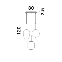Nova Luce 9624068 Lato E14 Pendelleuchte Gold, Weiß 5