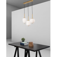 Nova Luce 9624067 Lato E14 Pendelleuchte Gold, Weiß 2