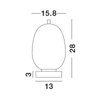 Nova Luce 9624088 Lato E14 Tischleuchte Gold, Weiß 5
