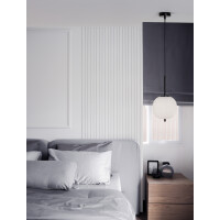 Nova Luce 9624074 Lato E14 Pendelleuchte Schwarz, Weiß