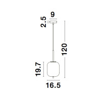 Nova Luce 9624075 Lato E14 Pendelleuchte Schwarz, Weiß