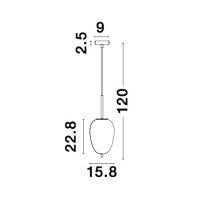 Nova Luce 9624076 Lato E14 Pendelleuchte Schwarz, Weiß