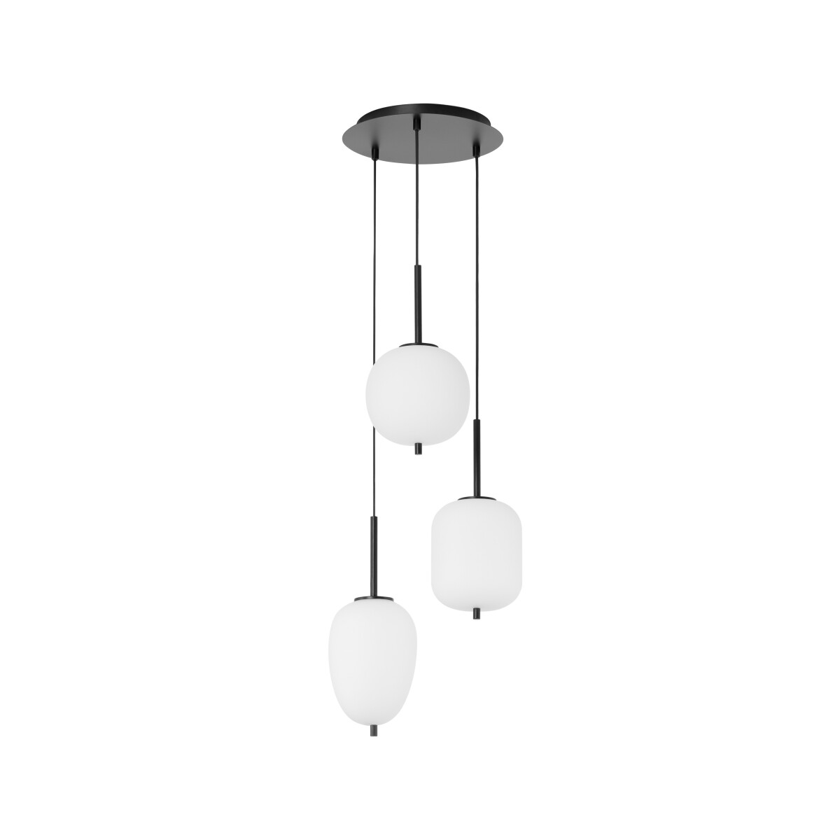 Nova Luce 9624078 Lato E14 Pendelleuchte Schwarz, Weiß