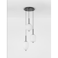 Nova Luce 9624078 Lato E14 Pendelleuchte Schwarz, Weiß