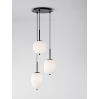 Nova Luce 9624078 Lato E14 Pendelleuchte Schwarz, Weiß