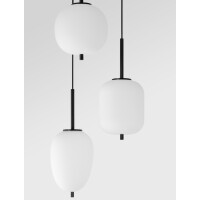 Nova Luce 9624078 Lato E14 Pendelleuchte Schwarz, Weiß