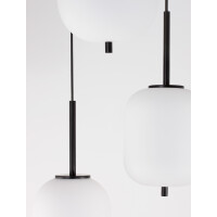 Nova Luce 9624078 Lato E14 Pendelleuchte Schwarz, Weiß