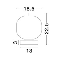 Nova Luce 9624085 Lato E14 Tischleuchte Schwarz, Weiß 