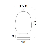 Nova Luce 9624089 Lato E14 Tischleuchte Schwarz, Weiß 