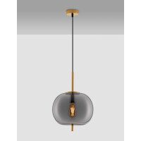 Nova Luce 9624079 Lato E27 Pendelleuchte Gold, Rauchiggrau 4