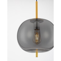 Nova Luce 9624079 Lato E27 Pendelleuchte Gold, Rauchiggrau 5