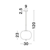 Nova Luce 9624079 Lato E27 Pendelleuchte Gold, Rauchiggrau 6