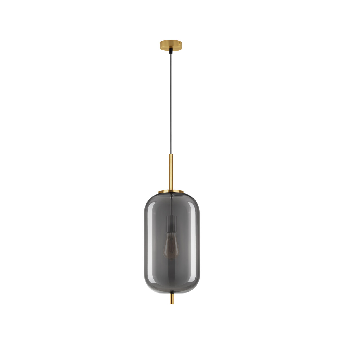 Nova Luce 9624080 Lato E27 Pendelleuchte Gold, Rauchiggrau