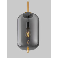 Nova Luce 9624080 Lato E27 Pendelleuchte Gold, Rauchiggrau 5