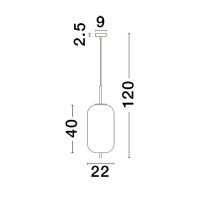 Nova Luce 9624080 Lato E27 Pendelleuchte Gold, Rauchiggrau 6