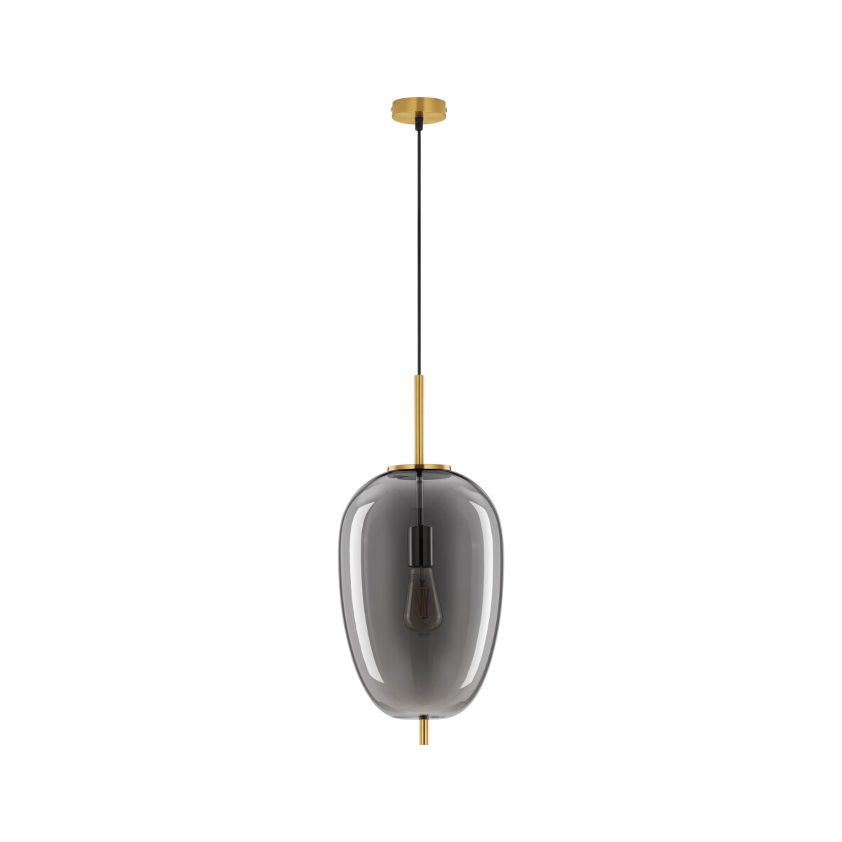 Nova Luce 9624081 Lato E27 Pendelleuchte Gold, Rauchiggrau