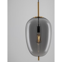 Nova Luce 9624081 Lato E27 Pendelleuchte Gold, Rauchiggrau 2