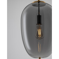 Nova Luce 9624081 Lato E27 Pendelleuchte Gold, Rauchiggrau 5
