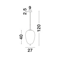 Nova Luce 9624081 Lato E27 Pendelleuchte Gold, Rauchiggrau 6