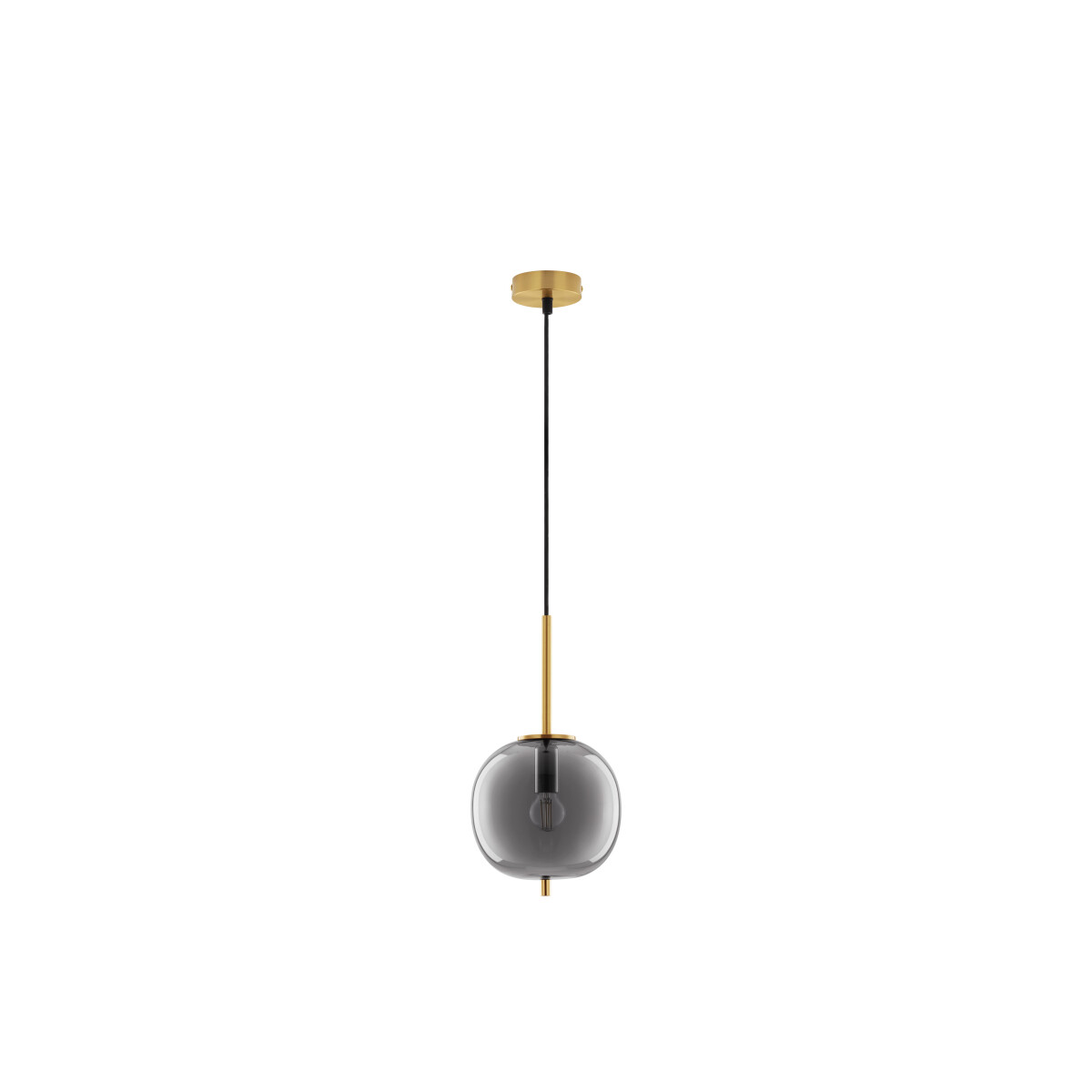 Nova Luce 9624096 Lato E14 Pendelleuchte Gold, Rauchiggrau