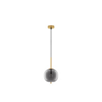 Nova Luce 9624096 Lato E14 Pendelleuchte Gold, Rauchiggrau